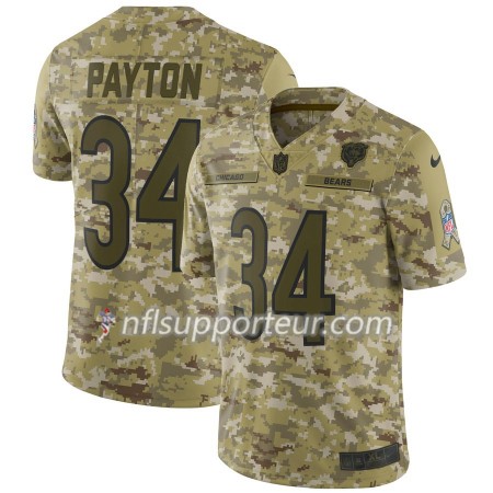 Maillot Homme Chicago Bears Walter Payton 34 Nike Salute to Service
